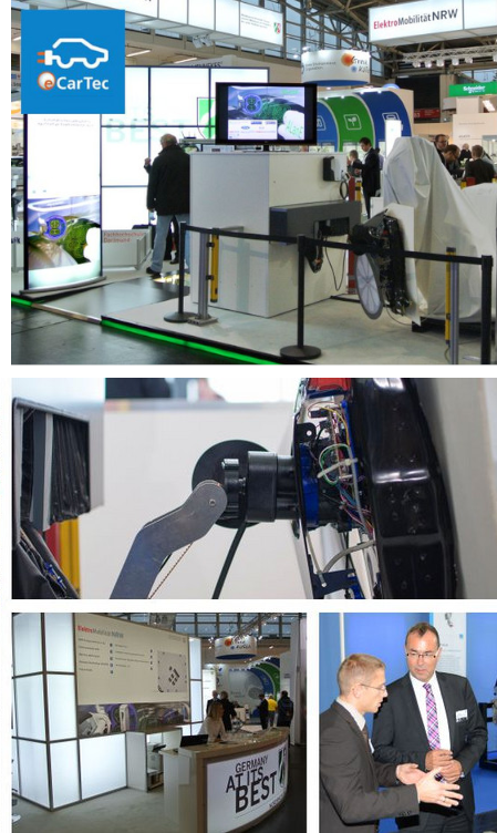 Bildercollage vom Messeauftritt eCarTec 2014