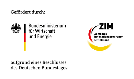 Logo des BMWE und des ZIM