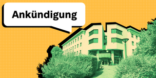 Allgemeine Meldung Allgemeine Meldung - Megaphon, das ein Zahnrad aussendet; Piktogrammdarstellung